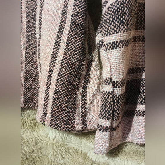 Mr. Baja Mexican Poncho Hoodie Fleece inside Pink Gray Large - Picture 10 of 13